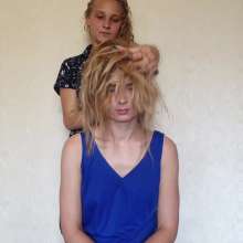 Top Messy Girls: Girl Gets Honey in Her Hair (curly Revenge)