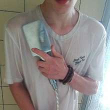 XXWetshortslover: Hot Skater Shower and Cum Fully-clothed after Hot Day