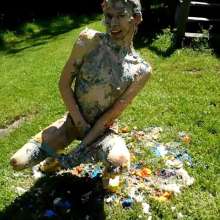 RevSlymsford: New: Kaydens' Outdoor Pie Pantyhose Play