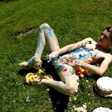RevSlymsford: New: Kaydens' Outdoor Pie Pantyhose Play