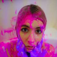 messyhot: Lainey London Destroyed with Pink and Blue Slime