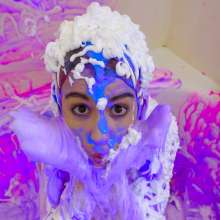 messyhot: Lainey London Destroyed with Pink and Blue Slime