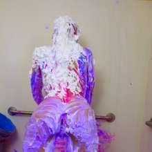 messyhot: Lainey London Destroyed with Pink and Blue Slime