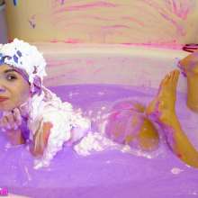 messyhot: Lainey London Destroyed with Pink and Blue Slime