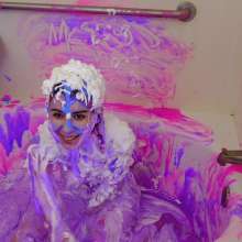 messyhot: Lainey London Destroyed with Pink and Blue Slime