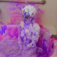 messyhot: Lainey London Destroyed with Pink and Blue Slime