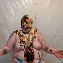 curiousvixen84: Messy Humiliation with Pies, Slime, and Chocolate Syrup
