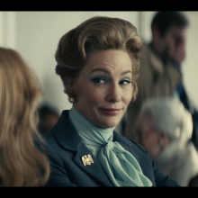 SamIWam: Mrs. America TV series political protest pie (Cate Blanchett)