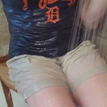 MadelineOasis: Short Scene with Shorts and Tee in Shower
