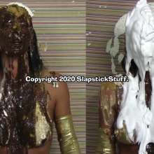 SlapstickStuff: Nichole Scene 2!  Marshmallow Fluff, White Slime and Pies!
