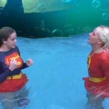 wamtec: Supergirl V Stargirl--pool Wrestling