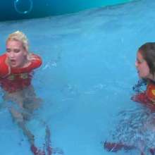 wamtec: Supergirl V Stargirl--pool Wrestling