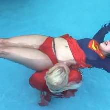 wamtec: Supergirl V Stargirl--pool Wrestling