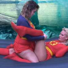 wamtec: Supergirl V Stargirl--pool Wrestling