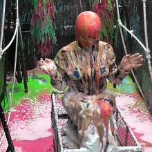 LiquidX: The Human Carwash: Louise in Latex Military Catsuit