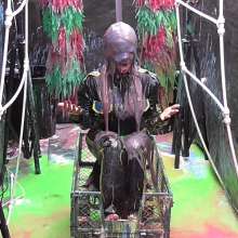 LiquidX: The Human Carwash: Louise in Latex Military Catsuit