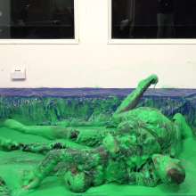 WamtasticUK: Two Guys Wrestle In Suits In Massive Slimy Pit