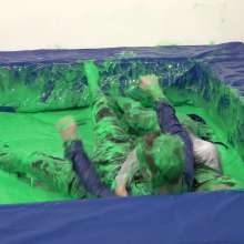 WamtasticUK: Two Guys Wrestle In Suits In Massive Slimy Pit