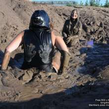 DungeonMasterOne: Maria and Felicity in Festival Mud Fun!