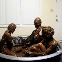 RevSlymsford: Kaydens' 3 Girl 90lbs Chocolate Frosting Scene