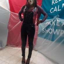 Wetlook Doll: Messy Jumpsuit Denim Oil