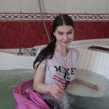Wet Live Team: Nastya Got Wet in a Cute T-shirt without a Bra