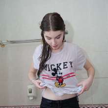 Wet Live Team: Nastya Got Wet in a Cute T-shirt without a Bra