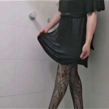 MadelineOasis: Lolita Wears a Nice Black Dress for Shower Sex