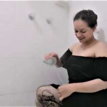 MadelineOasis: Lolita Wears a Nice Black Dress for Shower Sex
