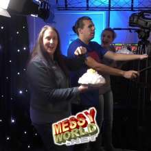 LiquidX: Lisa and Michaela Pie and Gunge Male Producer during Live Filming!