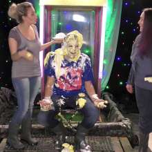 LiquidX: Lisa and Michaela Pie and Gunge Male Producer during Live Filming!