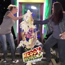 LiquidX: Lisa and Michaela Pie and Gunge Male Producer during Live Filming!