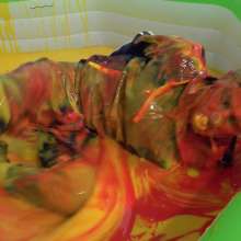 WamtasticUK: Ste Tied in PVC Mr Riegillio Track Suit Gunge Pool