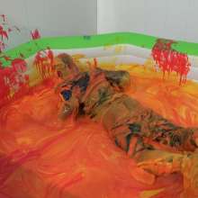 WamtasticUK: Ste Tied in PVC Mr Riegillio Track Suit Gunge Pool