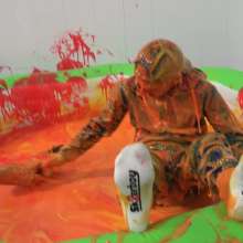 WamtasticUK: Ste Tied in PVC Mr Riegillio Track Suit Gunge Pool