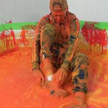 WamtasticUK: Ste Tied in PVC Mr Riegillio Track Suit Gunge Pool