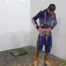 WamtasticUK: Ste Tied in PVC Mr Riegillio Track Suit Gunge Pool