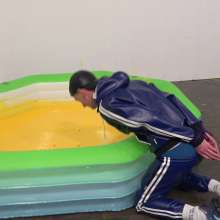 WamtasticUK: Ste Tied in PVC Mr Riegillio Track Suit Gunge Pool