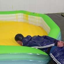 WamtasticUK: Ste Tied in PVC Mr Riegillio Track Suit Gunge Pool