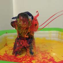 WamtasticUK: Ste Tied in PVC Mr Riegillio Track Suit Gunge Pool