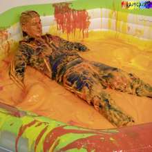 WamtasticUK: Ste Tied in PVC Mr Riegillio Track Suit Gunge Pool