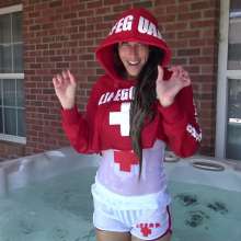 Jayce: The Lifeguard Drenched in Nikes, Socks, Sweats to White Tee