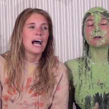 Anglefan: Ava and Molly green slimed