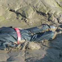 DungeonMasterOne: Waterproof rainwear boilersuit mudbath with Evelyne!