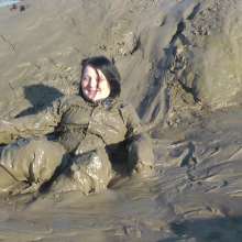 DungeonMasterOne: Waterproof rainwear boilersuit mudbath with Evelyne!