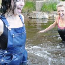 DungeonMasterOne: Wet Denim at the Stone Bridge with Susie and Honeysuckle