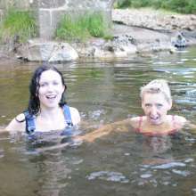 DungeonMasterOne: Wet Denim at the Stone Bridge with Susie and Honeysuckle