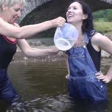 DungeonMasterOne: Wet Denim at the Stone Bridge with Susie and Honeysuckle