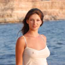 Chuck M: Girl on the rocks