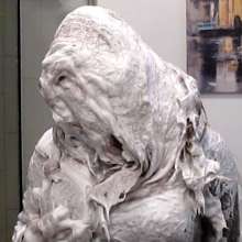 messycharlotte: my first try with a bucket of shaving cream